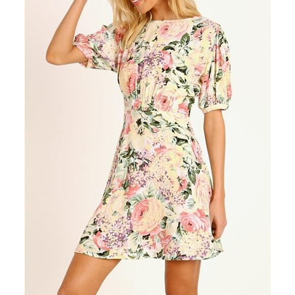 FAITHFULL THE BRAND NWT Sidonie Mini Dress Venissa Floral Size 2 / XS $159 MSRP - Picture 9 of 11